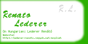 renato lederer business card